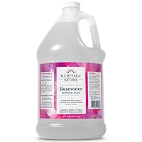 Rosewater, Hydrating Formula for Skin & Hair, No Dyes or Alcohol, Vegan 1 Gallon Heritage Store Rosewater, Hydrating Formula for Skin & Hair, No Dyes or Alcohol, Vegan 1 Gallon