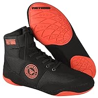 FISTRAGE Wrestling Shoes Fighting Sports Master Training Mesh Unisex Pro Men's and Youth Genuine Boot Light Weight | Black Color Boxing Shoes for Adults
