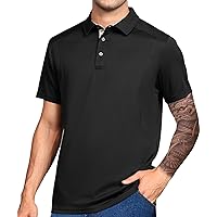 Polo Shirts for Men Fashion Casual Business Dress Shirts Quick-Dry Short Sleeve Athletic Golf Tactical T-Shirts