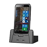 Windows10 Pro 4GB RAM128GB ROM Handheld Data Terminal PC with Docking Station, Rugged PDA Mobile Computer, 6 inch Touch Screen Intel Z8350 Rugged Tablet, WiFi & 4G LTE NFC GPS