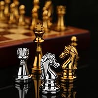 Janus Silver And Bronze Extra Heavy Metal Chess Pieces With Extra Queens Pie 