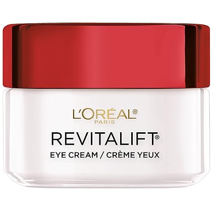 L'Oréal Paris Revitalift Anti-Wrinkle and Firming Eye Cream, Reduce Dark Circles, Pro Retinol, Fragrance Free 1.7 oz