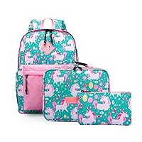 NICE CHOICE Preschool Backpack Kindergarten Elementary School Toddler Backpacks With Lunch Bag Pencil Case Set for Boys and Girls (Cute Unicorn)