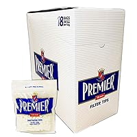 Premier Premium Filter Tips - 18mm - 200 Filters/Bag (18 Bags for a Total of 3,600 Filters)