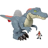 Fisher-Price Imaginext Jurassic World Dinosaur Toy Ultra Snap Spinosaurus, Lights Sounds & Chomping Action, for Preschool Kids Ages 3+ Years