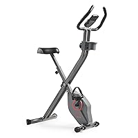 Foldable Magnetic Exercise X-Bike Pro, Digital Monitor, Pulse Sensor, Low-Impact, Magnetic Resistance, Ergonomic Support, SunnyFit® App Enhanced Bluetooth Connectivity