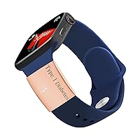 Uloveido Rosegold Color Type 1 Diabetes Medical Alert Tag ID Tag for Watch Band Y4313