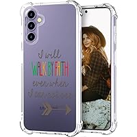 Galaxy S24 Case Christian Bible Verses Cute Clear Design, Girly for Women Girls Transparent Case Compatible with Samsung Galaxy S24 Religious Religion