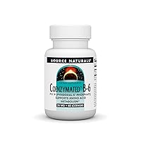 Source Naturals Coenzymated B-6 25mg P-5 Pyridoxal-5 Phosphate Fast-Acting, Quick Dissolve Vitamin Supports Amino Acid Metabolism - 60 Lozenges