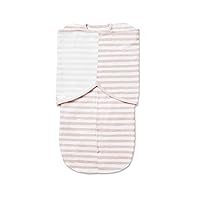 BreathableBaby Adjustable 3-in-1 Soft Premium Cotton Newborn Swaddle Trio Blanket & Wrap, (Infants 0-4 months) – Pink Watercolor Stripe, Arms Up, Arms Down, Arms Out