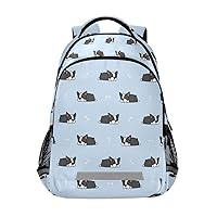 Terrier Puppy Sleeping Backpacks Travel Laptop Daypack School Book Bag for Men Women Teens Kids