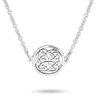 Unisex Ancient Viking Medallion Woven Celtic Knot Round Circle Disc Dangle Earrings Necklace For Women Irish Hook Oxidized .925 Sterling Silver
