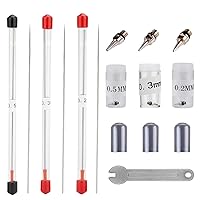 0.2mm Yosooo 0.2mm/0.3mm/0.5mm Airbrush Nozzles and Needles Tips Replacement for Airbrushes Accessories 