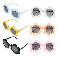 BESTOYARD 6pcs Flower Sunglasses Cute Sunglasses Round Sunglasses Birthday Sunglasses Eyeglasses Infant Sunglasses Protection Toddler Sunglasses Toddler Girl Kids Child Decorate Portable