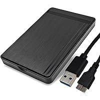 External Hard Disk Large Capacity External HDD 1TB Portable Hard Drive USB 3.0 Case, Black External HDD (Refurbished)