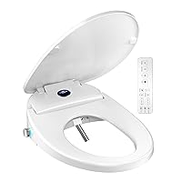 Smart Bidet Toilet Seat,Unlimited Warm Water,Soft Close Toilet Lid,Electronic Heated,Display Screen,Vortex Wash,Warm Air Dryer,Rear and Front Wash,LED Night Light,Wireless Remote Control