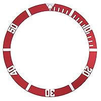 BEZEL INSERT COMPATIBLE WITH SEIKO 6105, 7002 6309 7S26 6309 6306 7002 7548 8000 RED FLAT