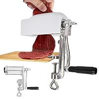 Commercial Manual Meat Tenderizer Machine, Heavy Duty Pork Beef Chicken Steak Flatten Tool, Aluminum Alloy Construction Clamp-on Rolling Meat Tenderizer Kitchen Tool