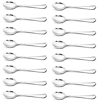 Briout Teaspoons, 16 Piece Spoons Silverware, 6.7 Inches Premium Food Grade Stainless Steel Tea Spoons, Kitchen Dessert Spoons Set, Mirror Finish Dishwasher Safe