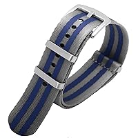 Premium Quality 20mm 22mm Seatbelt Watch Band Nylon Strap For Seiko Mido 007 James Bond Military Striped Replacement Men Watch