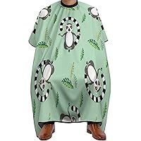 Cute Ring-Tailed Lemur Barber Cape with Adjustable Snap Hair Cutting Salon Barber Apron for Adult