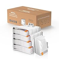 [2024 NEW] 20 Pack Vacuum Storage Bags (4 Jumbo/4 Large/4 Medium/4 Small/4 Roll) | Space Saver | Rapid Vacuum | Double Zip Seal | Clip Stopper | Ideal for Clothes, Blankets Compression and Travelling