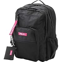 Milkfed 103202053019 Women's Double Zip Backpack, W Zip Backpack, Pink