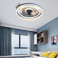 Ceilifans, Led Crystal Fan with Ceililight and Remote Control 3 Speeds Bedroom Fan Ceililight with Timer Modern Liviroomt Ceilifan Light/Blue