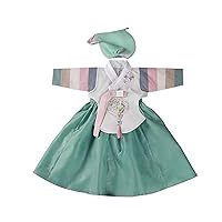 Green Girl Baby Hanbok Korea Traditional Outfits birthday party ceremony 1-8 Ages