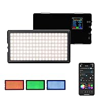 Lume Cube RGB Panel Pro | Full Color Mountable LED Light for Professional DSLR Cameras | Adjustable Color, Bluetooth Compatible, Intelligent LCD, Long Battery Life | for Vlogging, Photography, Video