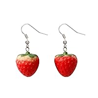 Earrings Female Girls Beautiful Strawberry Dangle Earring for Women Jewelry Accessories