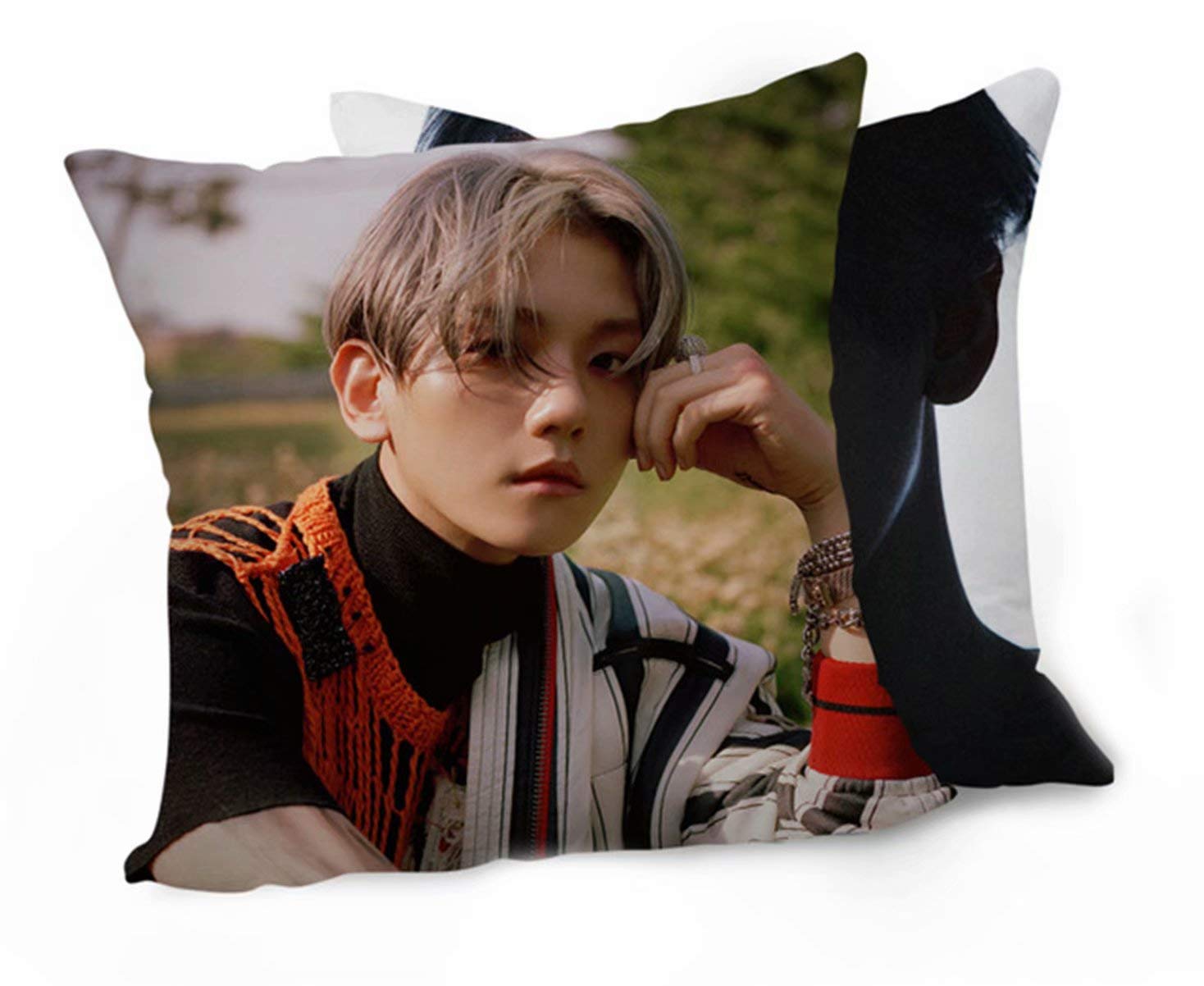 YJYP Kpop Super M Throw Pillow Baekhyun Taeyong Taemin Mark Soft Car Cushion Sofa Pillow Home Decor