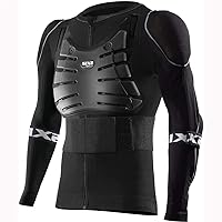 Men's Long-Sleeve Protective Jersey with Protector (Black, Large)