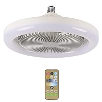 Ceiling Fan With Lights, 86V-265V 30W LED Flush Mount E27 Ceiling Fan With Lights Remote Control, Low Profile Ceiling Fan For Home Office Bedroom Kitchen