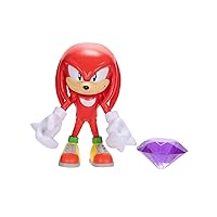Sonic the Hedgehog 4-inch Knuckles Action Figure with Purple Chaos Emerald Accessory. Ages 3+ (Officially Licensed by Sega)