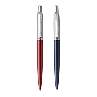 Parker Jotter London Duo Discovery Pack: Red Kensington Ballpoint Pen & Royal Blue Gel Pen