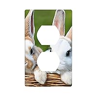 (Cute Rabbits) Modern Wall Panel, Switch Cover, Decorative Socket Cover For Socket Light Switch, Switch Cover, Wall Panel.