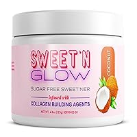 Project Ad Sweet' N Glow Zero Calorie Sugar Free Sweet'Ner with Collagen Building Agents (30 Servings, Coconut)