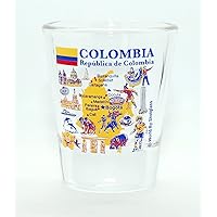 Colombia Landmarks and Icons Collage Shot Glass