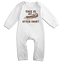 Baby Infant Romper This Is My Otter Long Sleeve Bodysuit Outfits Clothes,White 12 Months