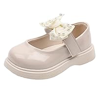 Girls Sandals Children Shoes Pearl Bow Tie Princess Shoes Dance Shoes Wide Toddler Girl Sandals