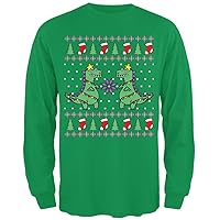 Tree Rex T Rex Ugly Christmas Sweater Mens Long Sleeve T Shirt