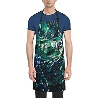 Dark Clouds Under Rainbow Aprons for Women Waterproof Cooking Apron Adjustable Bib Aprons With Adjustable Neck Strap