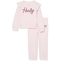 Hurley baby-girls Long Sleeve Top and Leggings 2-piece Outfit Set