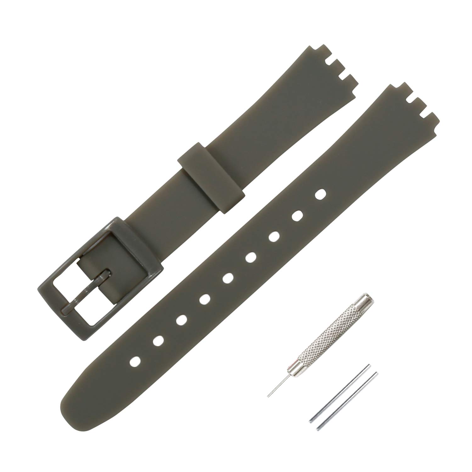 KHZBS Silicone Children's Watch Strap Replacement for Swatch case Diameter 25mm Swiss Quartz Watch Band（12mm）