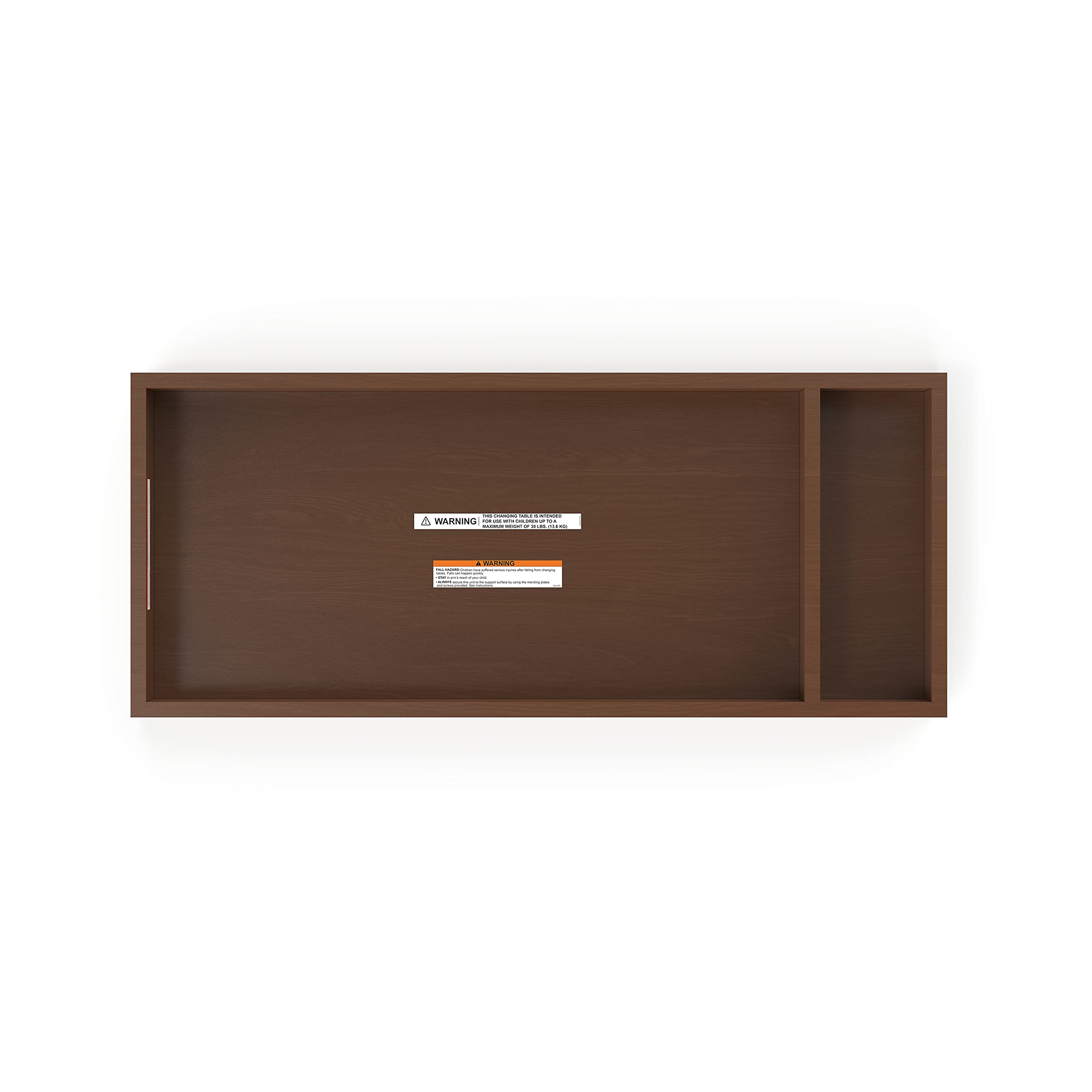 Child Craft Kieran Changing Table Topper for Dresser, Brown, Toasted Chestnut