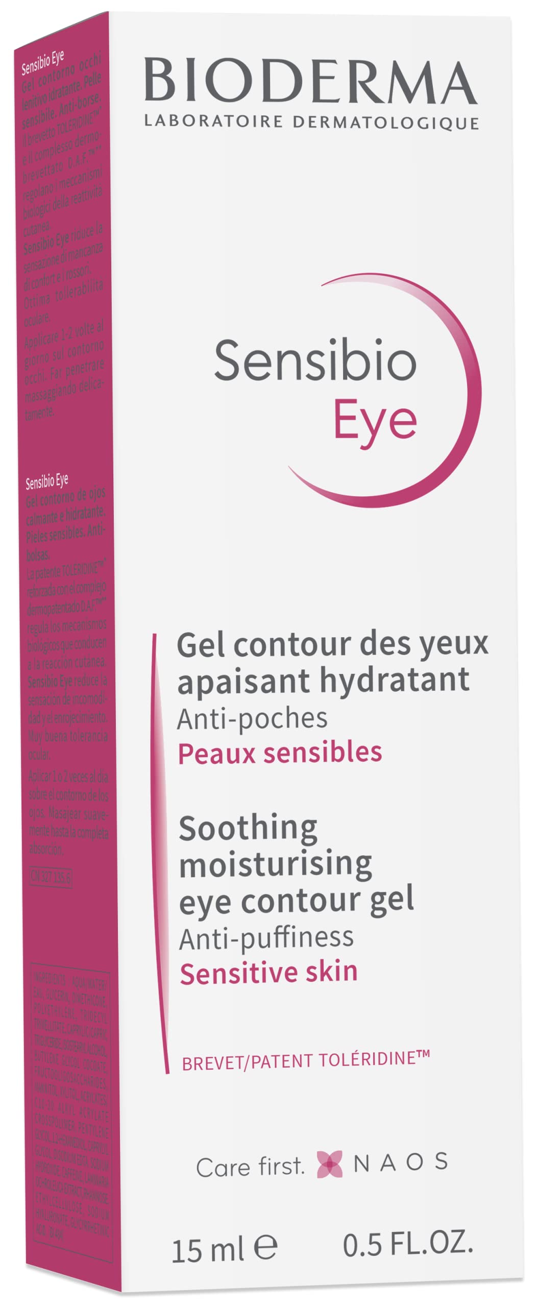 Bioderma - Eye Gel - Sensibio - Moisturizing and Visibly Reduces Fine Lines - Skin Soothing - Eye Gel for Sensitive Skin