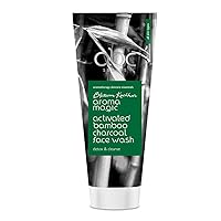 Activated Bamboo Charcoal Face Wash, 3.38 Fl Oz (100ml), Exfoliating Facial Cleanser for Refreshed Skin, Deep Cleansing, All Skin Type