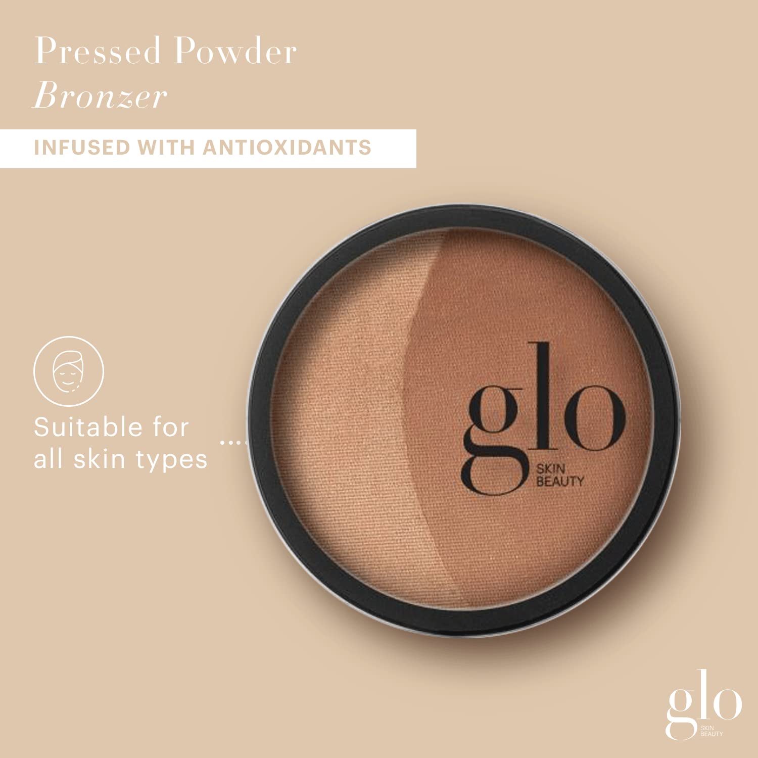 Glo Skin Beauty Bronzer Pressed Powder - Mineral Based Makeup Adds Warmth and Natural Contour for a Sun-Kissed Glow (Sunkiss)