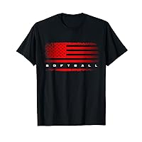 American Flag Softball Apparel - Softball T-Shirt